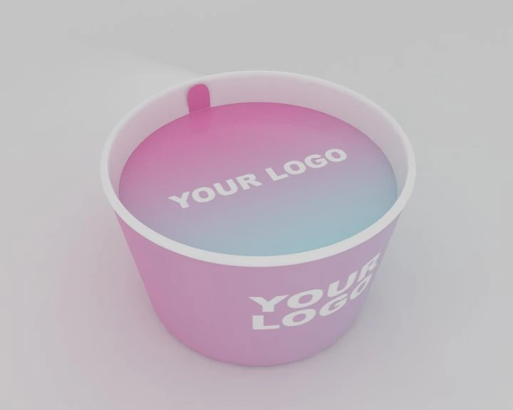 ice cream cup 3D Model .c4d .max .obj .3ds .fbx .stl .blend