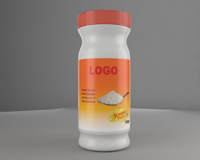 bottle ispaghol Modello 3D .c4d .max .obj .3ds .fbx .stl .blend 