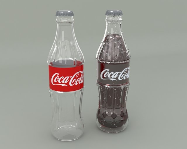 coke bottle 3D Model .c4d .max .obj .3ds .fbx .stl .blend 
