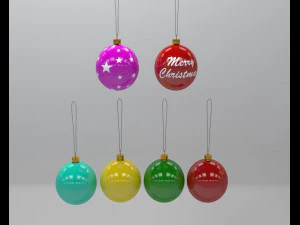 christmas tree bulbs 3D Model
