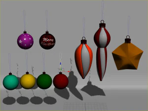 christmas tree bulbs 3D Model