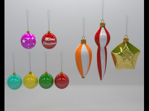 christmas tree bulbs 3D Model