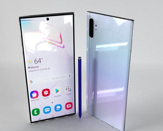 note 10 3D Модель .c4d .max .obj .3ds .fbx .stl .blend 