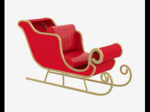 kereta luncur santa Model 3D