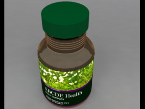 herbal bottle 3D Model