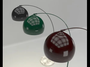 アーチ型フロアランプ 3Dモデル