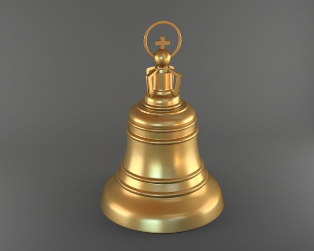 christmas bell 3D Model .c4d .max .obj .3ds .fbx .stl .blend 