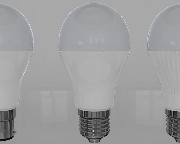 led bulb light 3D Model .c4d .max .obj .3ds .fbx .stl .blend