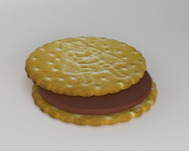 chocolate biscuit 3D 模型 .c4d .max .obj .3ds .fbx .stl .blend 