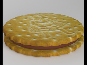 chocolate biscuit 3D 模型