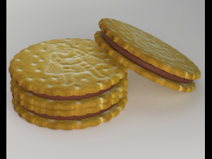 chocolate biscuit 3D 模型