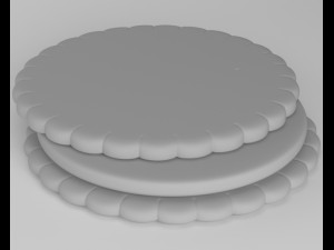 chocolate biscuit 3D 模型
