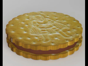galleta de chocolate Modelo 3D