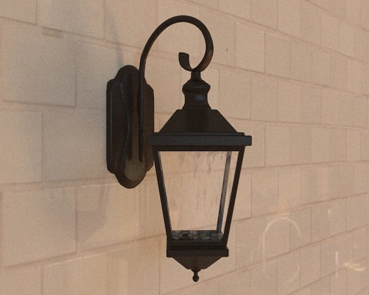 door lamp light 3D Model .c4d .max .obj .3ds .fbx .stl .blend 