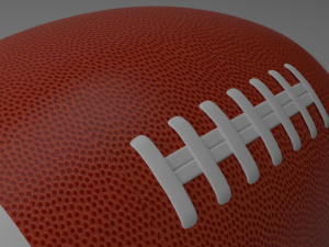 american football Model 3D