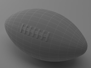 american football Model 3D