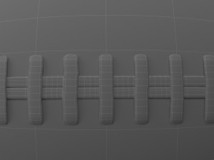 american football Model 3D