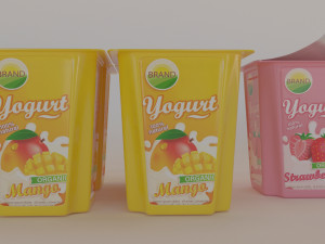 flavoured yogurt Modèle 3D
