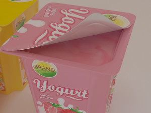 flavoured yogurt Modèle 3D