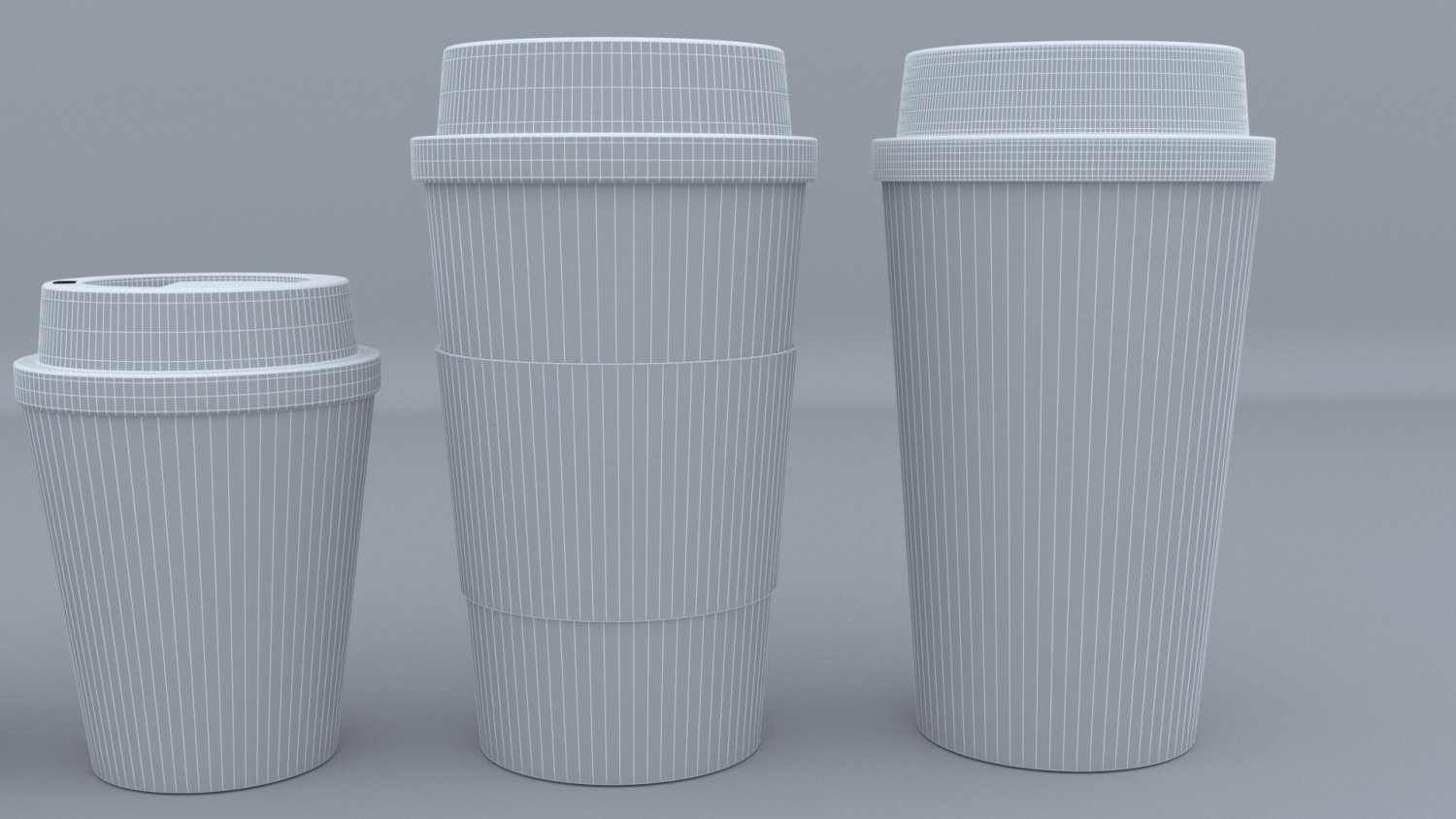 Styrofoam Cup with Plastic Lid and Straw 3D model