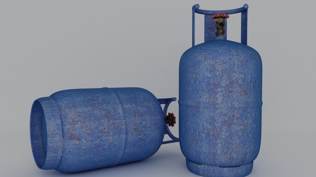 gas cylinder 3D Модель .c4d .max .obj .3ds .fbx .stl .blend 