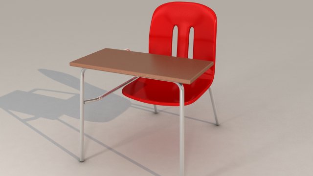school chair Modelo 3D .c4d .max .obj .3ds .fbx .stl .blend 