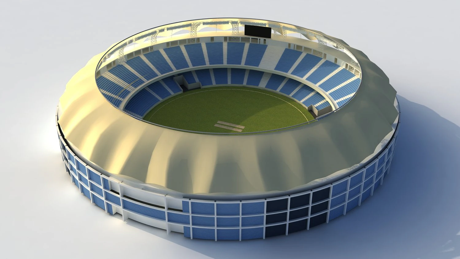 dubai cricket stadium 3D Model .c4d .max .obj .3ds .fbx .stl .blend