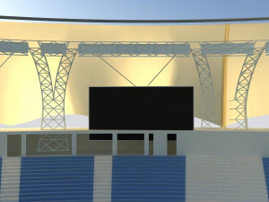 dubai cricket stadium 3D Model
