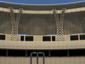 dubai cricket stadium 3D Model