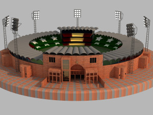 qaddafi cricket stadium Modello 3D