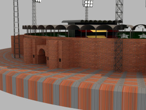 qaddafi cricket stadium Modello 3D