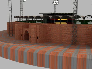 qaddafi cricket stadium 3D Model