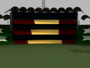 qaddafi cricket stadium 3D Model