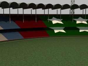 qaddafi cricket stadium 3D Model