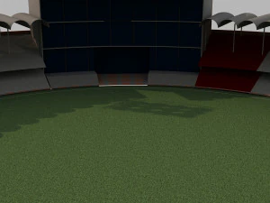 qaddafi cricket stadium 3D Model