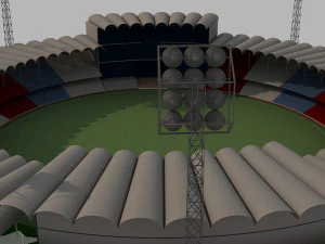 qaddafi cricket stadium 3D Model