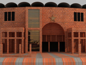 qaddafi cricket stadium Modello 3D