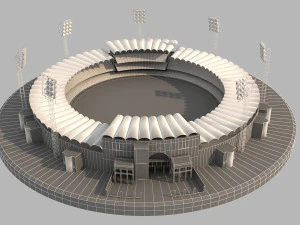 qaddafi cricket stadium 3D Model