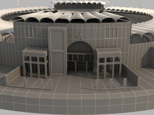 qaddafi cricket stadium Modello 3D