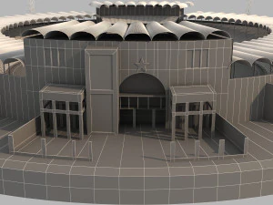 qaddafi cricket stadium 3D Model