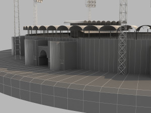 qaddafi cricket stadium Modello 3D