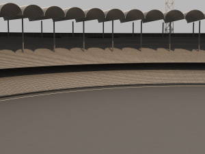 qaddafi cricket stadium Modello 3D