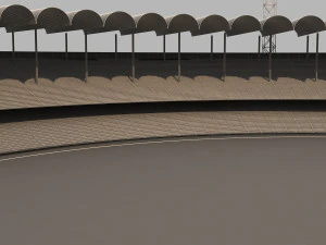 qaddafi cricket stadium 3D Model