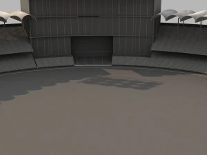qaddafi cricket stadium 3D Model