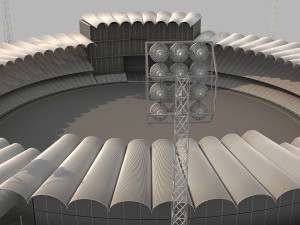 qaddafi cricket stadium Modello 3D