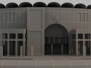 qaddafi cricket stadium 3D Model
