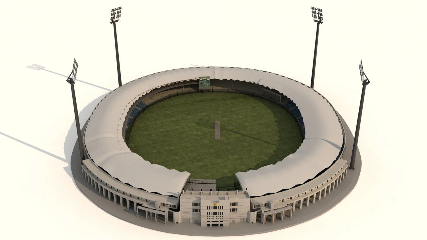 national cricket stadium 3D Model .c4d .max .obj .3ds .fbx .stl .blend 