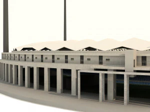 national cricket stadium 3D Model