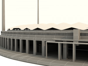 national cricket stadium Modelo 3D