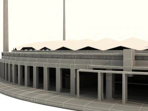 national cricket stadium 3D Model